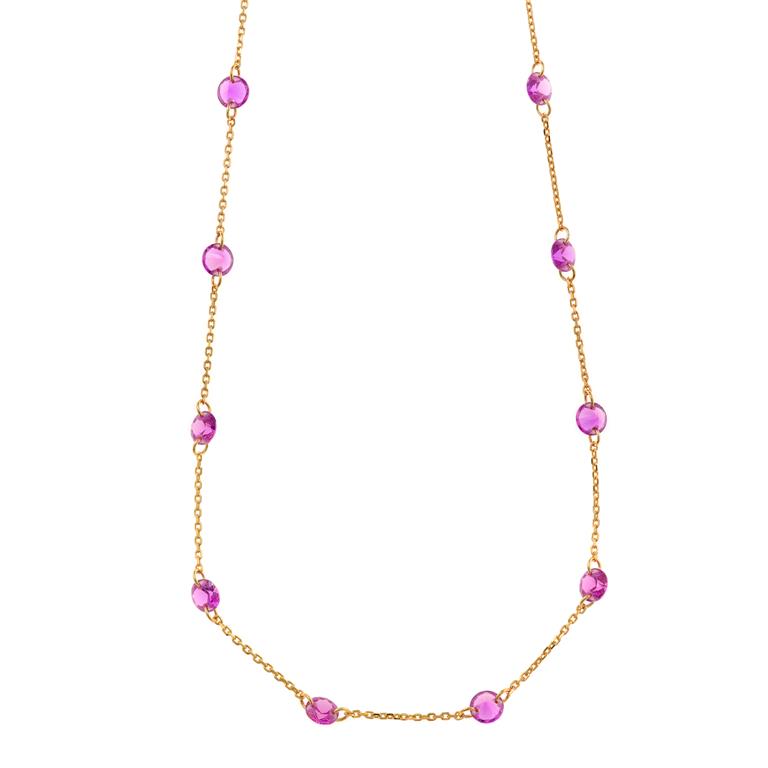 Collana Girocollo con Zirconi Rosa