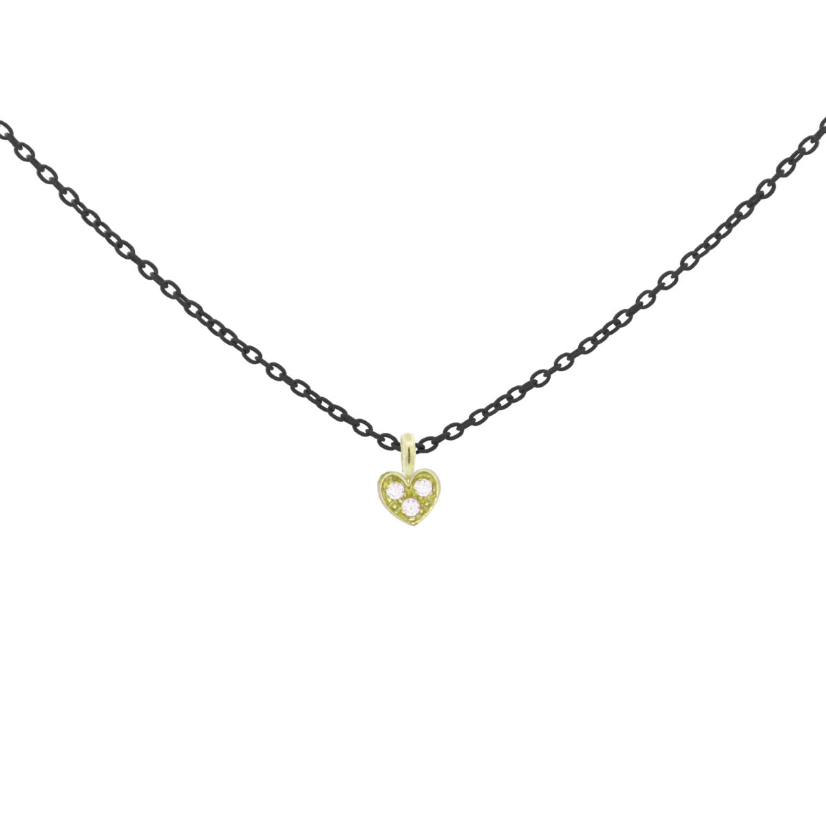 Girocollo Rue des Mille Golden Mate Nero Cuore con Diamanti