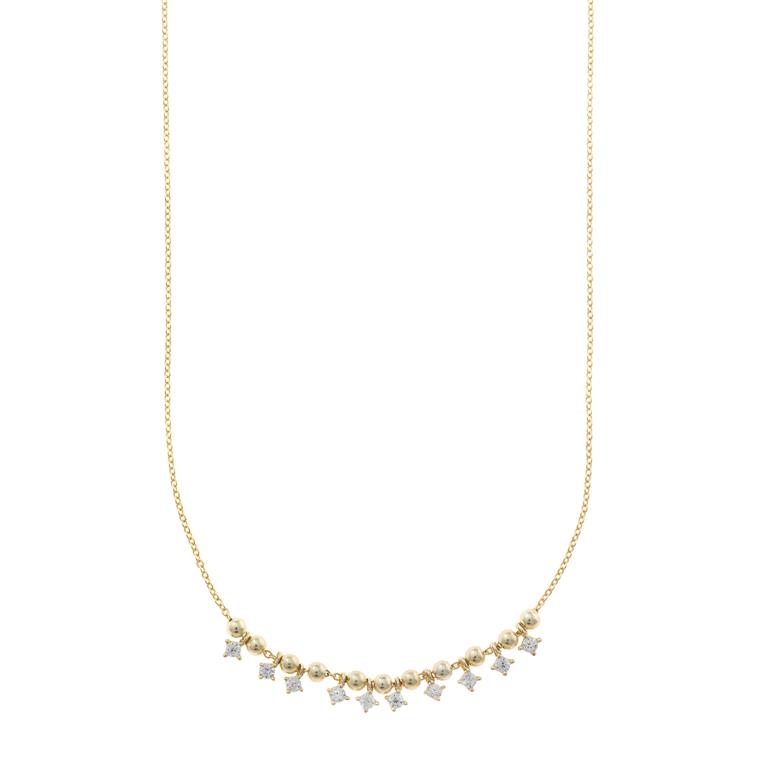 Collana Girocollo con Sferette e Zirconi