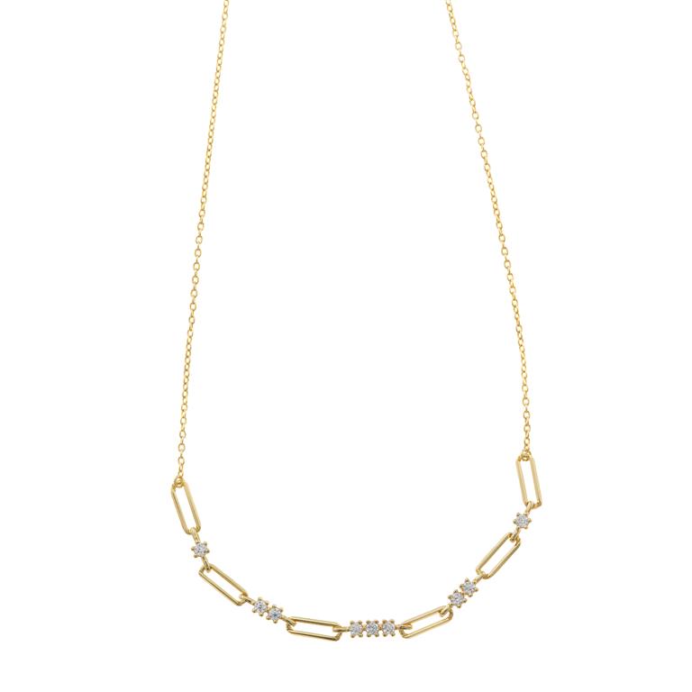 Collana Girocollo Maglie Rettangolari