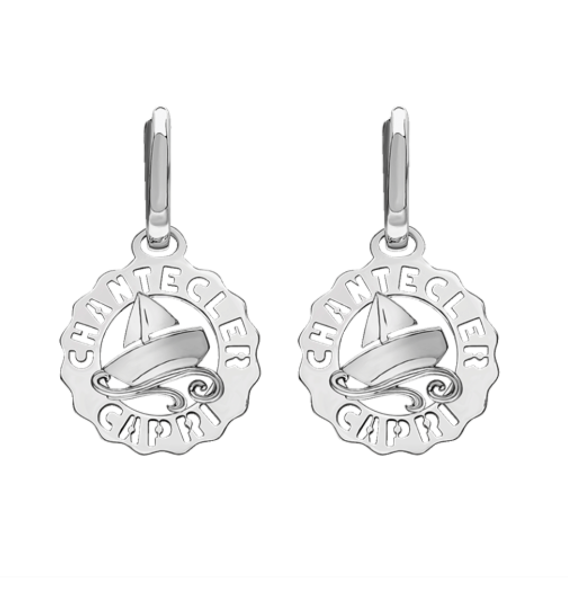 Chantecler Et Voilà Orecchini Logo Mini Barchetta Argento