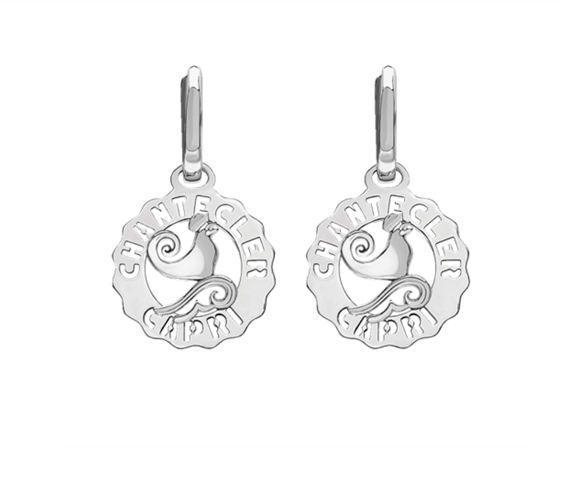 Chantecler Et Voilà Orecchini Logo Mini Gallo Argento