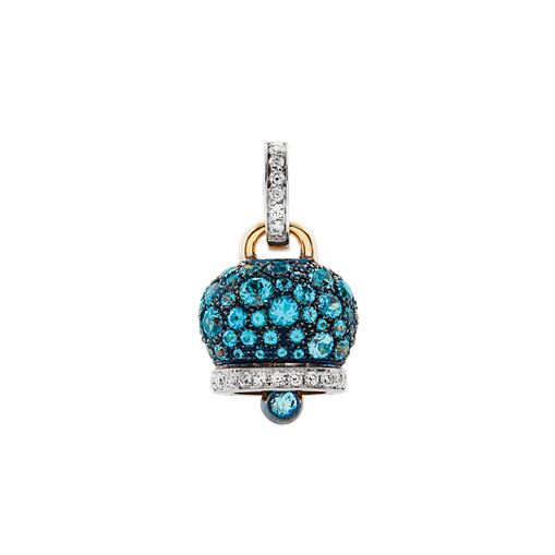 Chantecler Ciondolo Campanella Media Diamanti Bianchi e Pavé Paraiba