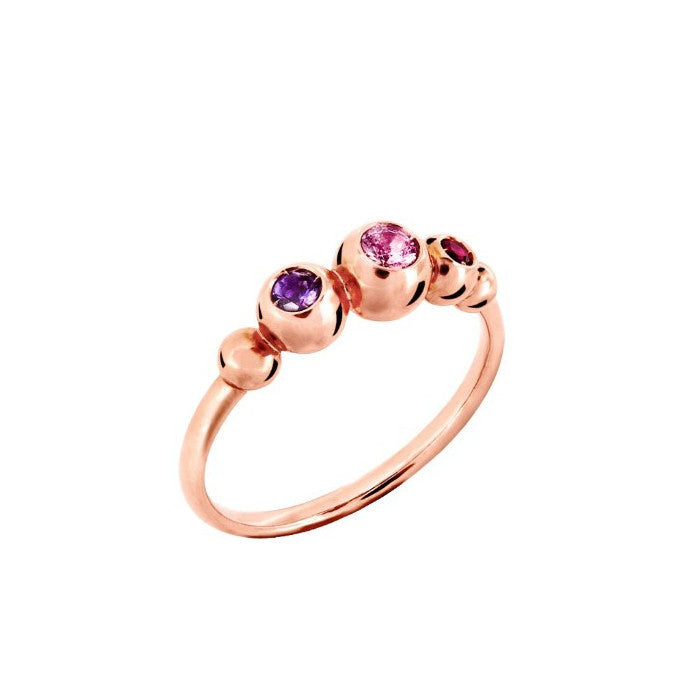 Anello Dodo Bollicine Zaffiro Rosa, Rubino e Ametista