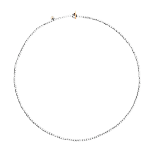 Collana Dodo Mini Granelli 46 cm Argento