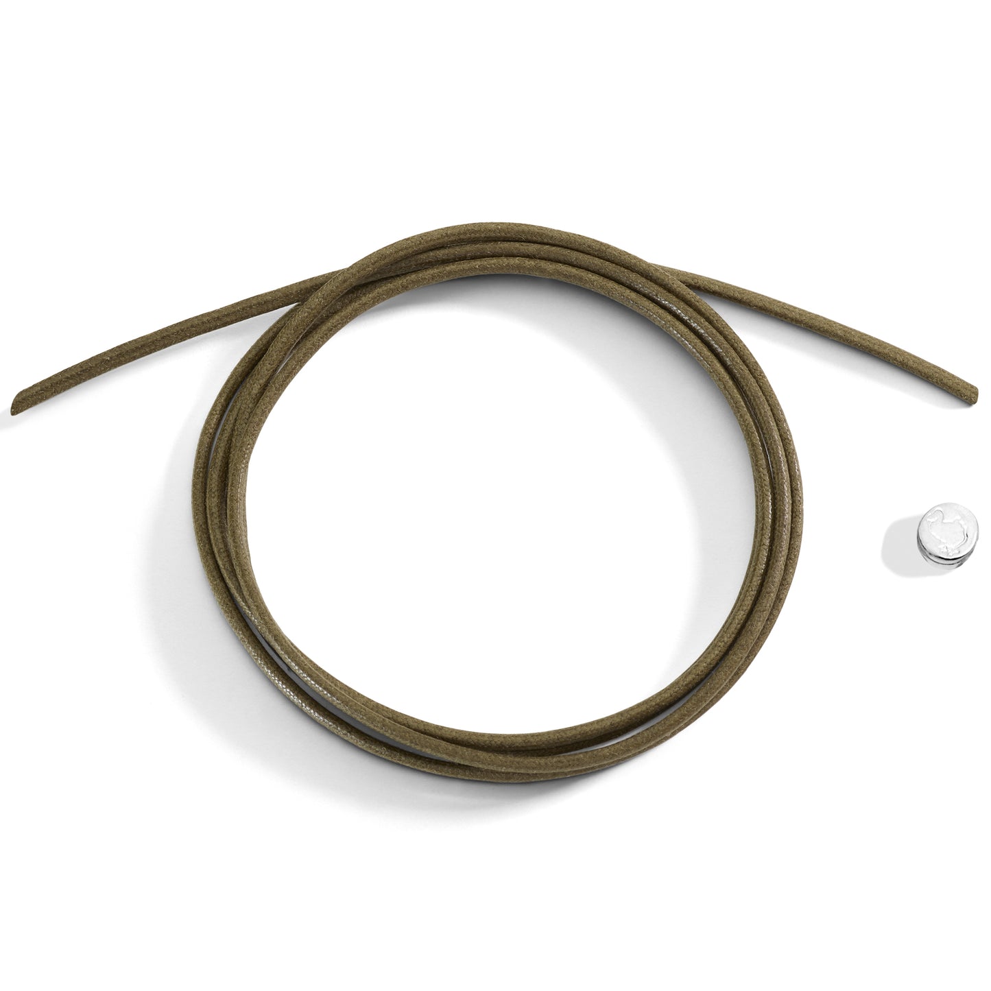 Cordino Spesso Verde Militare con Sigillo Argento