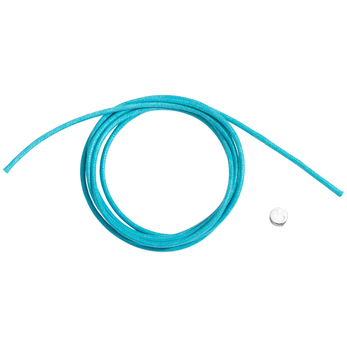 Cordino Spesso Turchese con Sigillo Argento