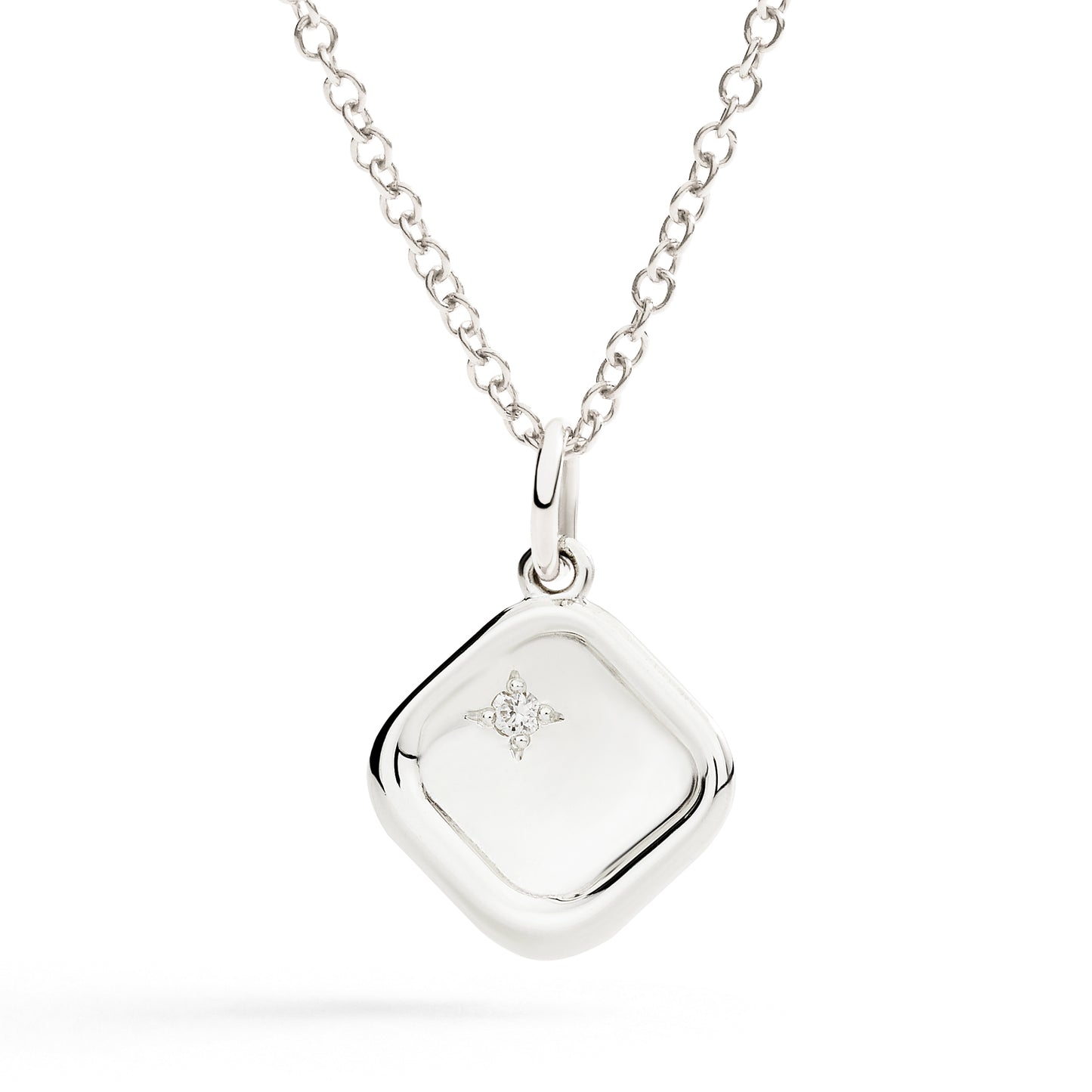 Ciondolo Dodo Sigillo Argento e Diamante Bianco