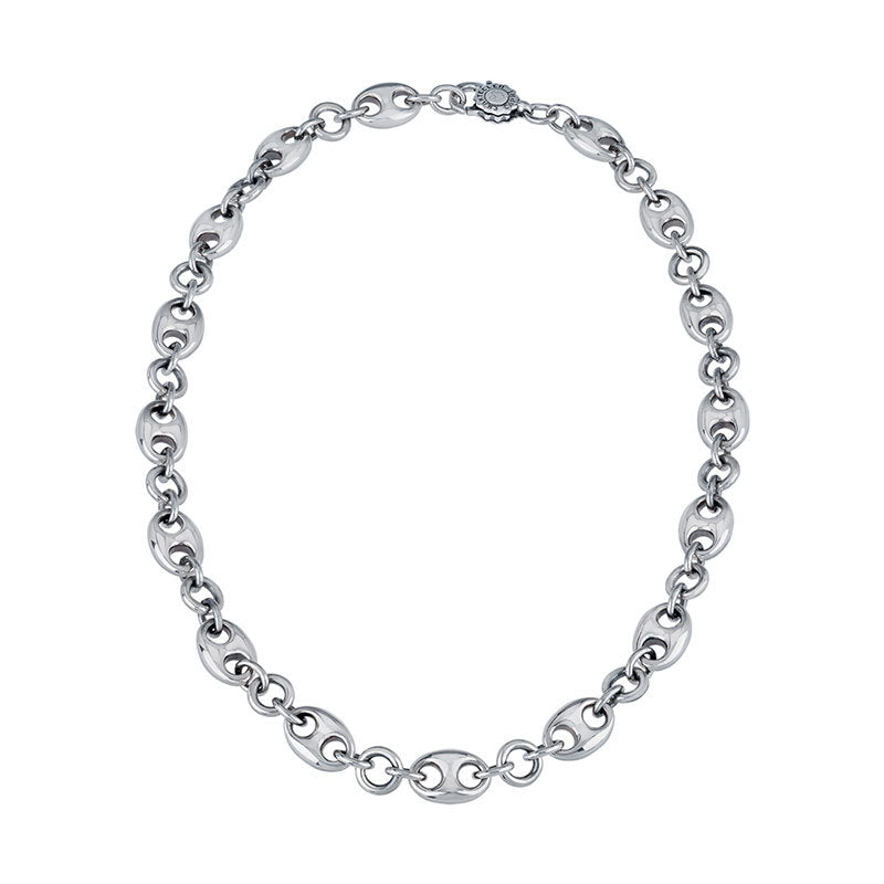 Chantecler Collana Girocollo Capriness Maglia Marina Argento