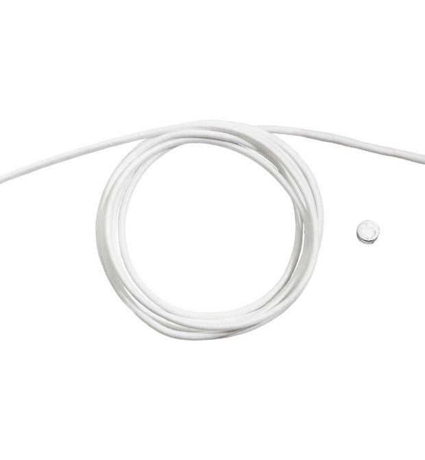 Cordino Spesso Bianco con Sigillo Argento