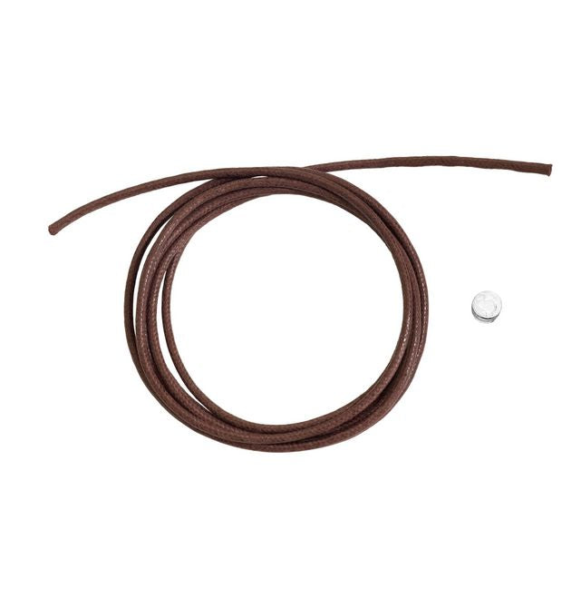 Cordino Spesso Marrone con Sigillo Argento