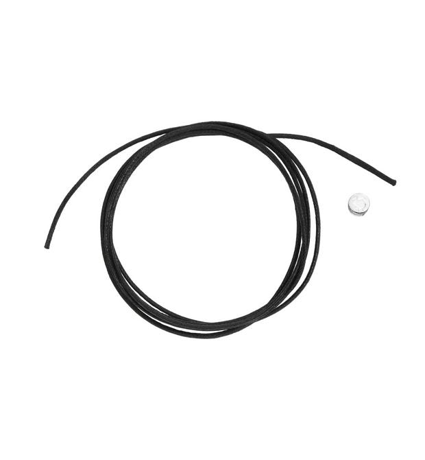 Cordino Sottile Nero con Sigillo Argento