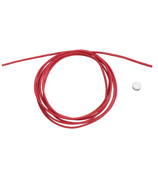 Cordino Sottile Rosso con Sigillo Argento