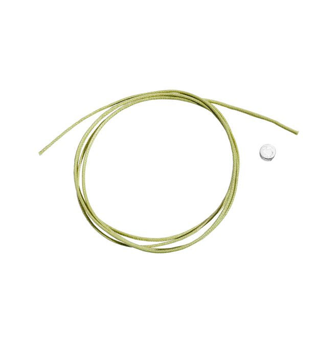 Cordino Sottile Verde con Sigillo Argento