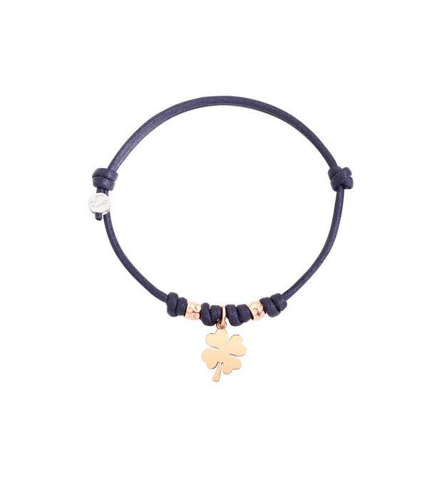 Bracciale Cordino Dodo Quadrifoglio Oro Rosa - TUZZA PREZIOSI