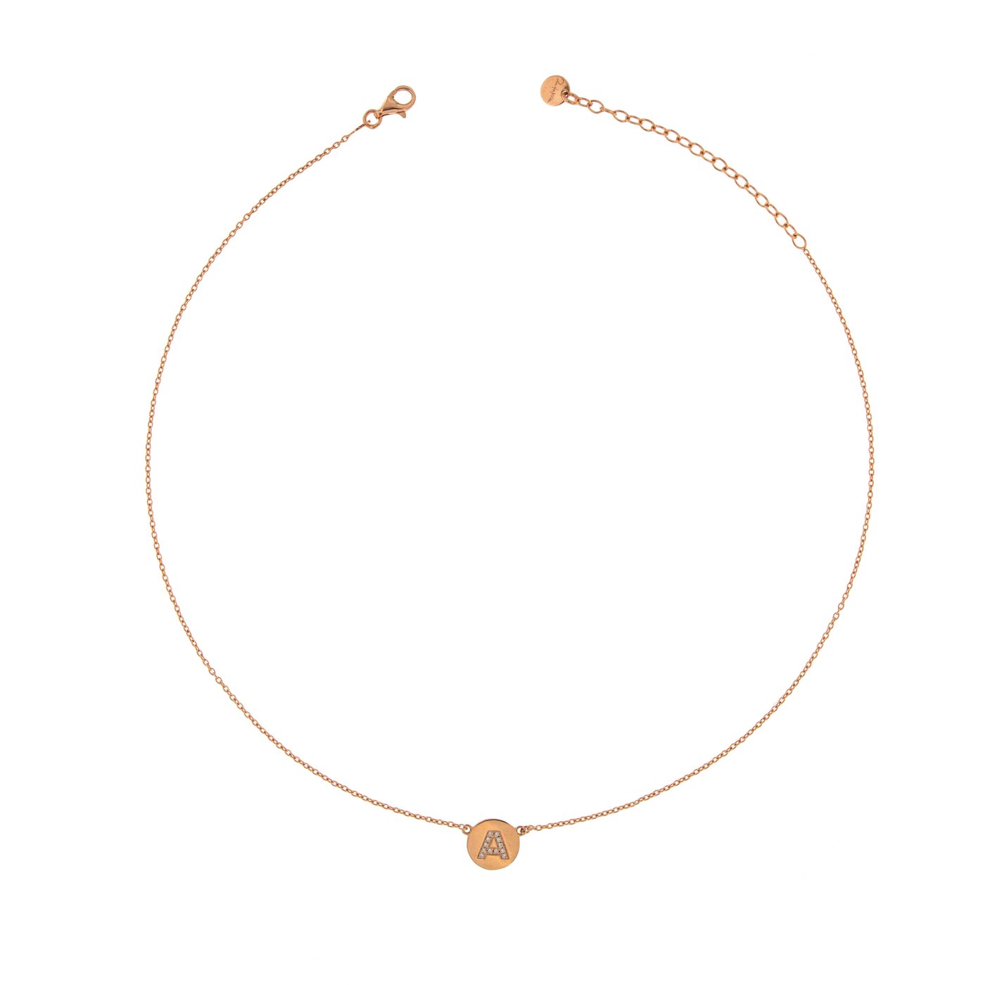 Collana Girocollo Rue des Mille Lettera con zirconi