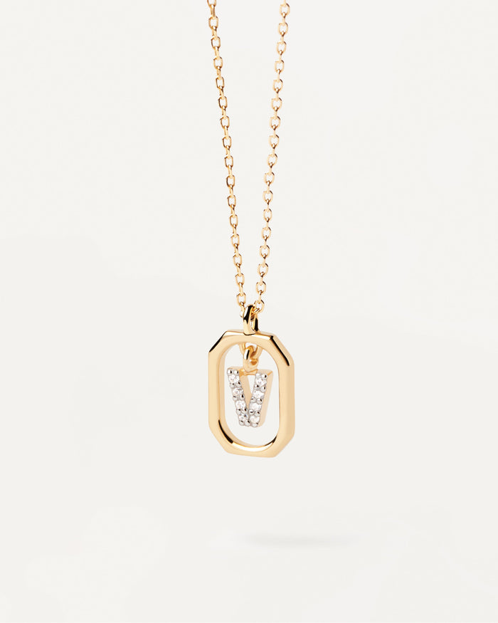 PDPAOLA Collana Girocollo Mini Lettera