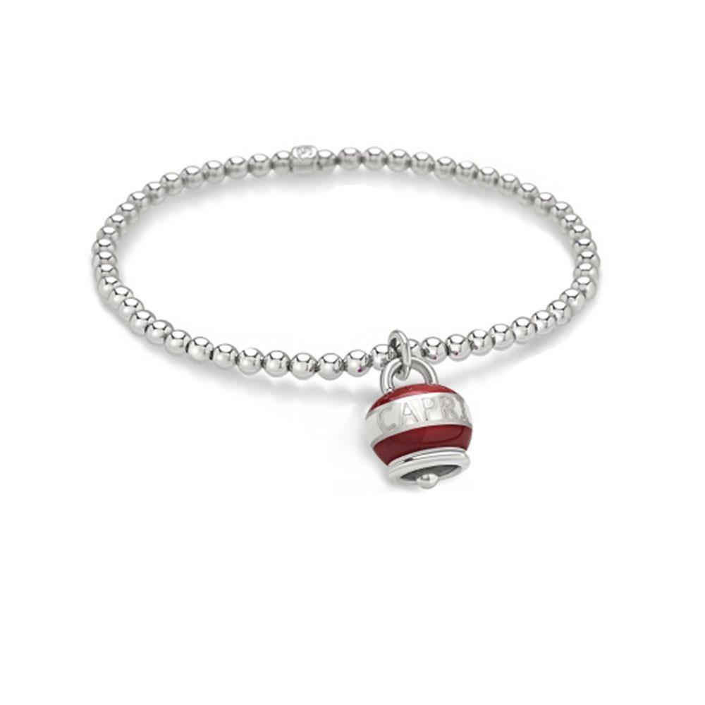 Chantecler Bracciale campanella micro DOLCE VITA Capriness in argento e smalto bianco e rosso - TUZZA PREZIOSI