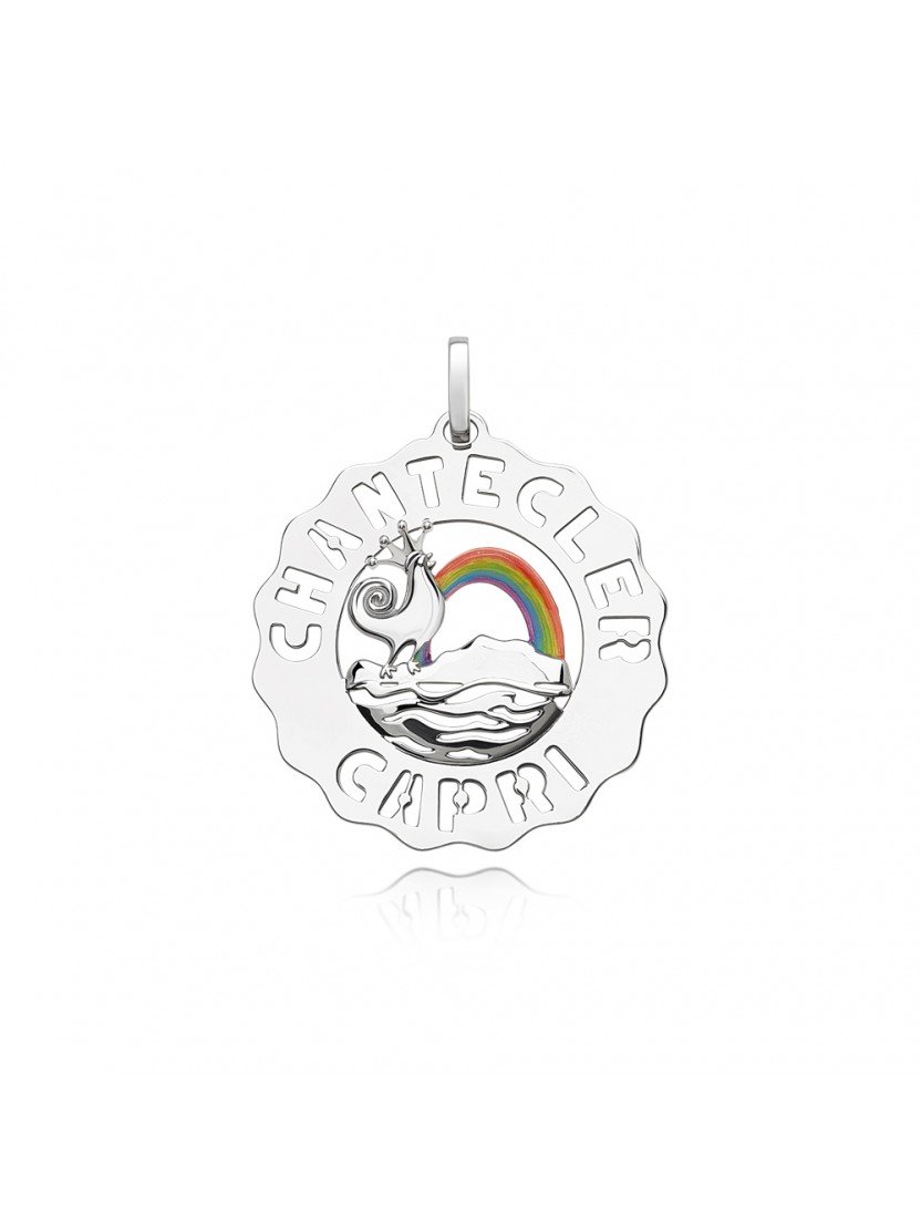 Chantecler Ciondolo Logo piccolo Gallo e Arcobaleno - TUZZA PREZIOSI