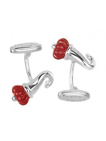 Chantecler Gemelli Cornetto in argento e smalto rosso - TUZZA PREZIOSI