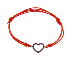 Marco Gerbella Bracciale Cordino Cuore Filo Rubini