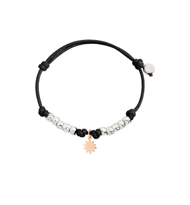 Bracciale Dodo Cordino Nero con Sole TUZZA