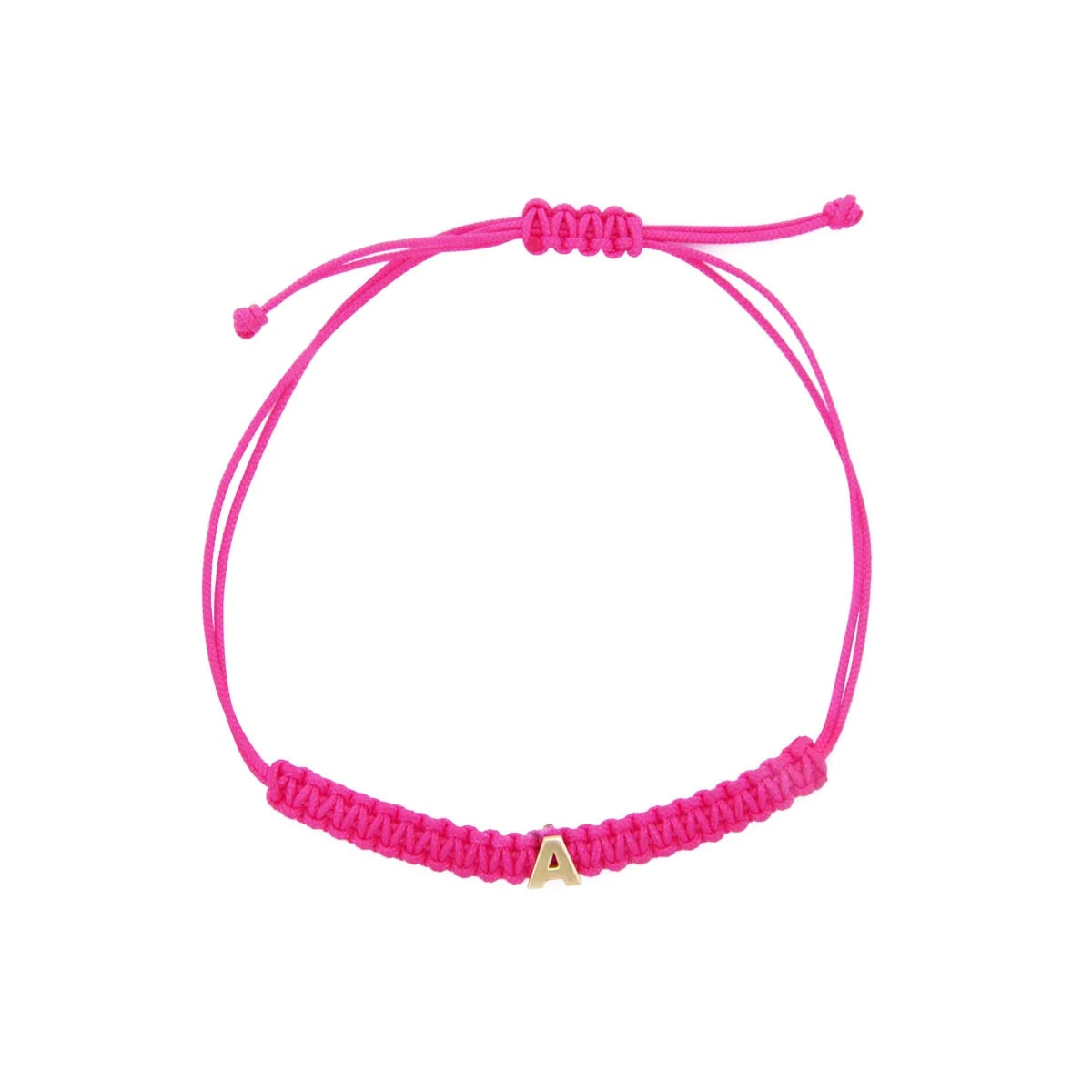 Bracciale Rue des Mille Golden Mate Tessuto Rosa Lettera