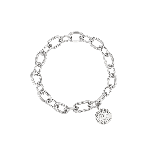 Chantecler Bracciale Maglia Ovale Argento 18cm