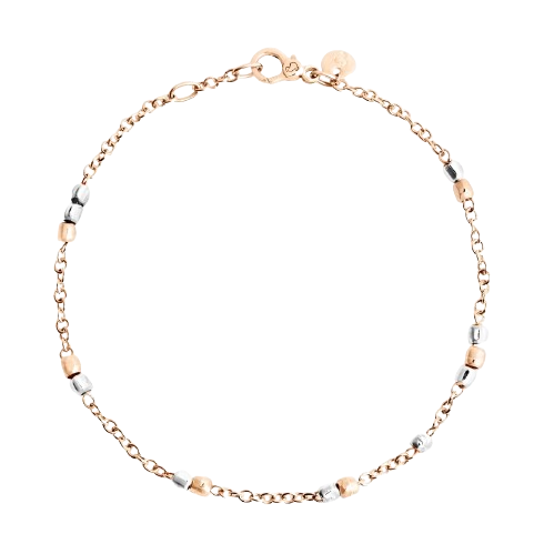 Bracciale Dodo Granelli in Oro Rosa e Argento