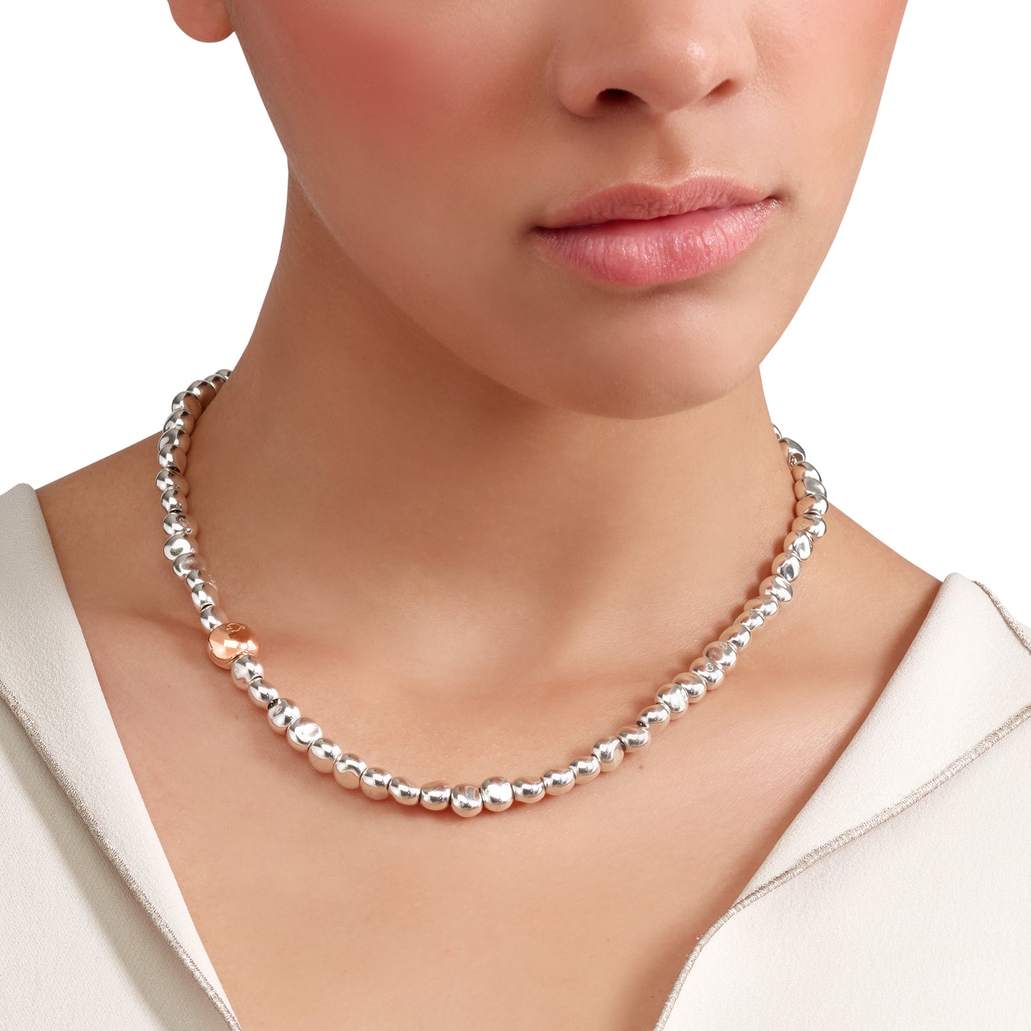 Collana Dodo Pepita Argento e Oro Rosa