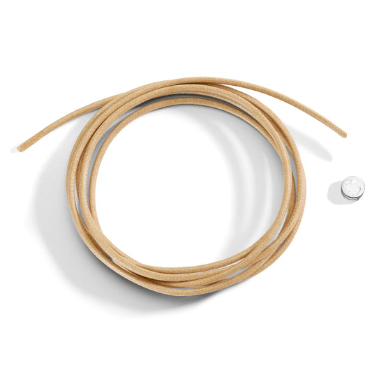 Cordino Spesso Beige con Sigillo Argento