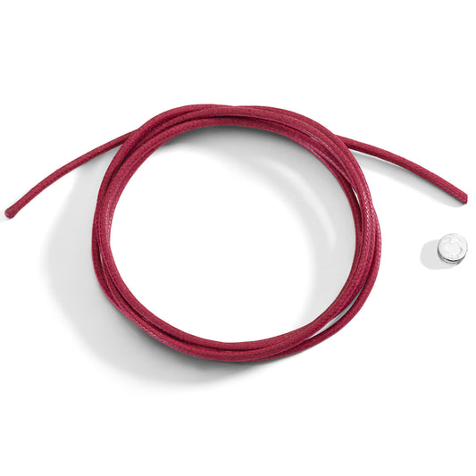 Cordino Spesso Bordeaux con Sigillo Argento