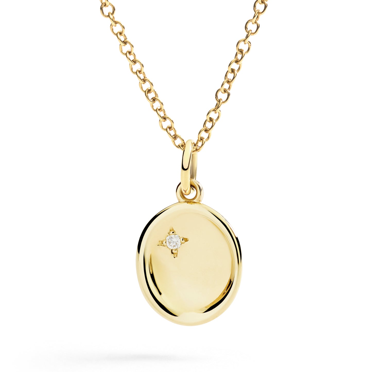 Ciondolo Dodo Sigillo Oro Giallo e Diamante Bianco