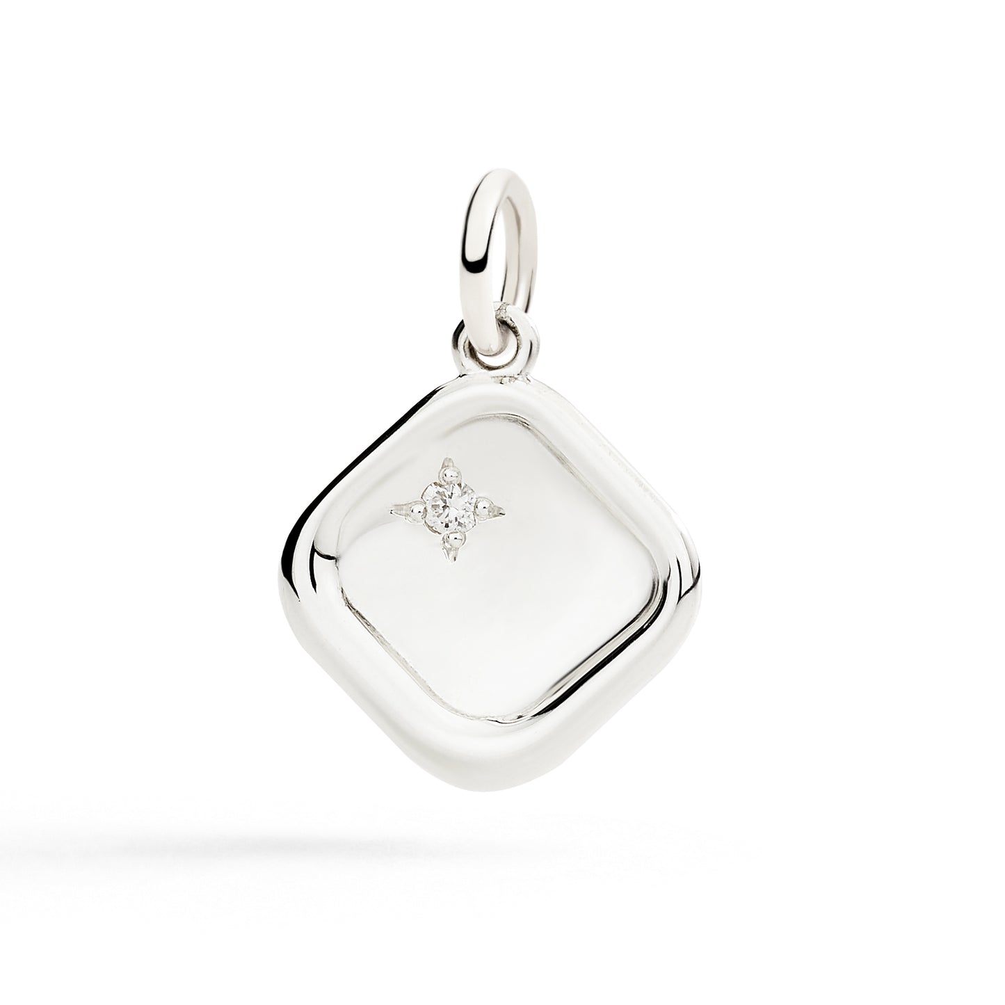 Ciondolo Dodo Sigillo Argento e Diamante Bianco