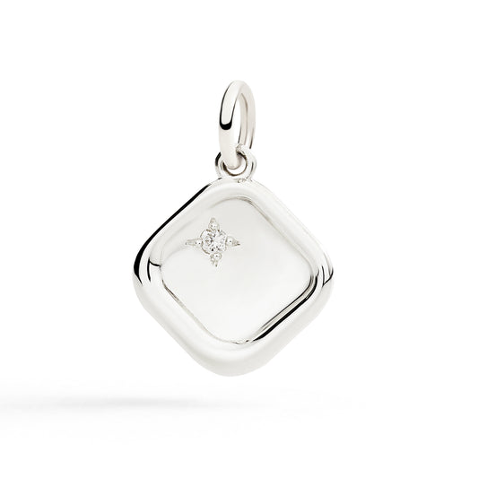 Ciondolo Dodo Sigillo Argento e Diamante Bianco