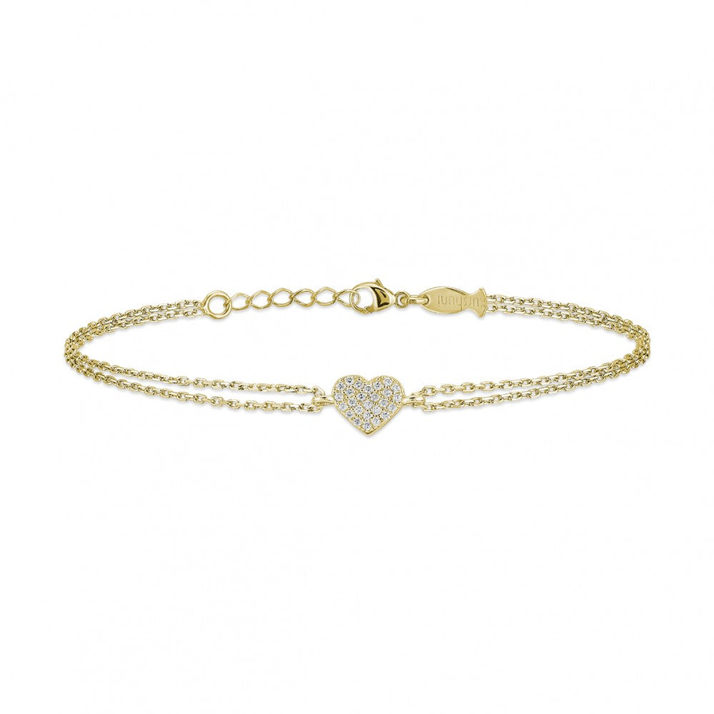 Bracciale Kurshuni Mini Heart Pavé