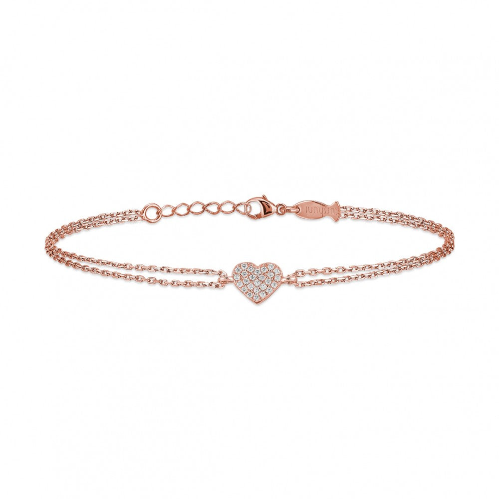 Bracciale Kurshuni Mini Heart Pavé