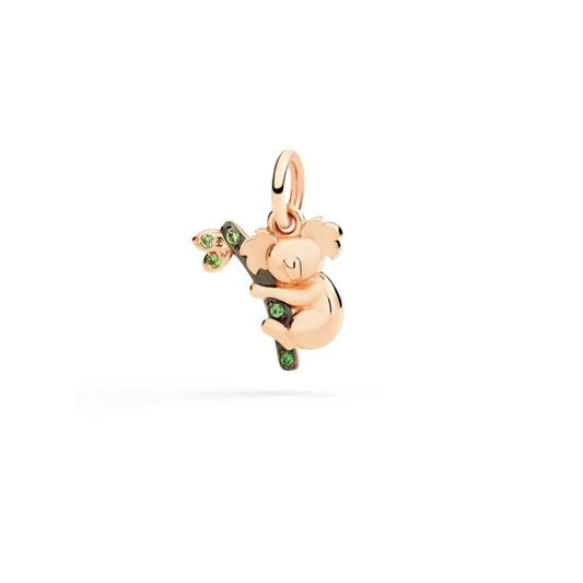 Ciondolo DoDo Koala Oro Rosa 9kt & Tsavoriti