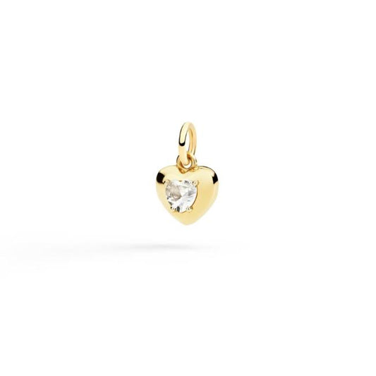 Ciondolo DoDo Cuore Oro Giallo & Zaffiro Sintetico
