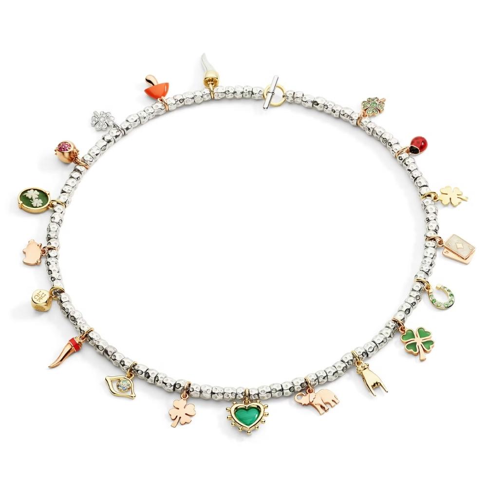 Ciondolo DoDo Occhio Oro Giallo, Zaffiri & Topazi