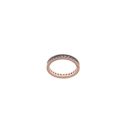 Anello Boho Rosa Zirconi Blu