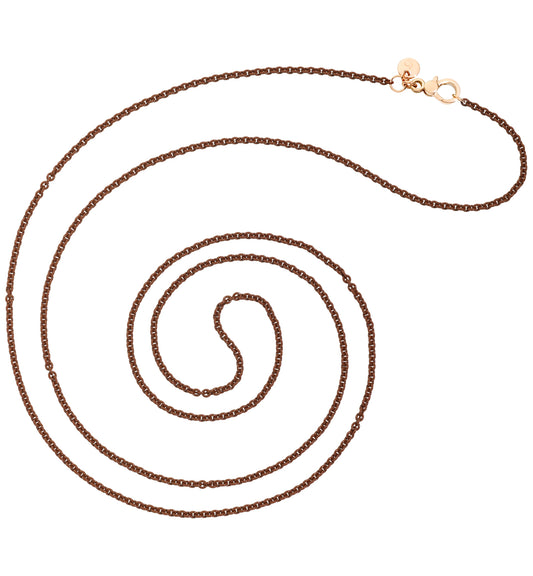 Collana Dodo Argento Marrone