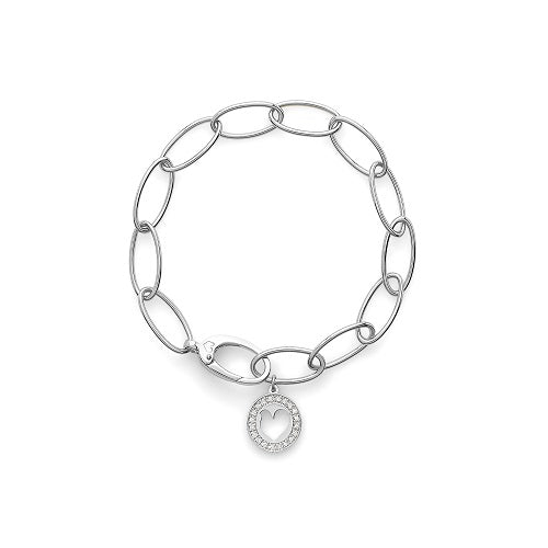 Chantecler Bracciale Maglie Ovali Oro Bianco e Diamanti Bianchi