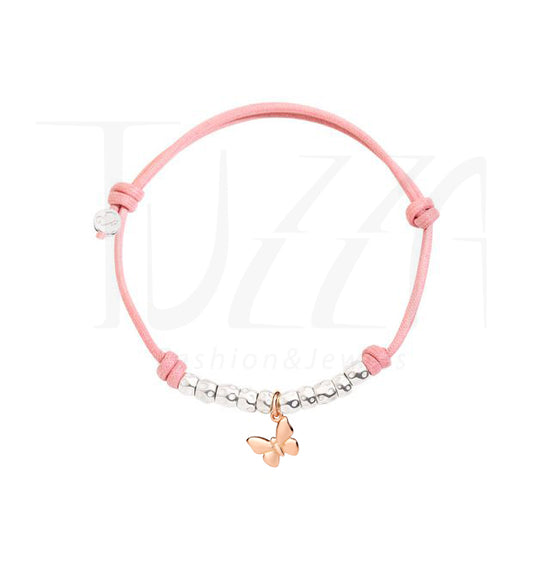 Bracciale Dodo Cordino Rosa con Farfalla