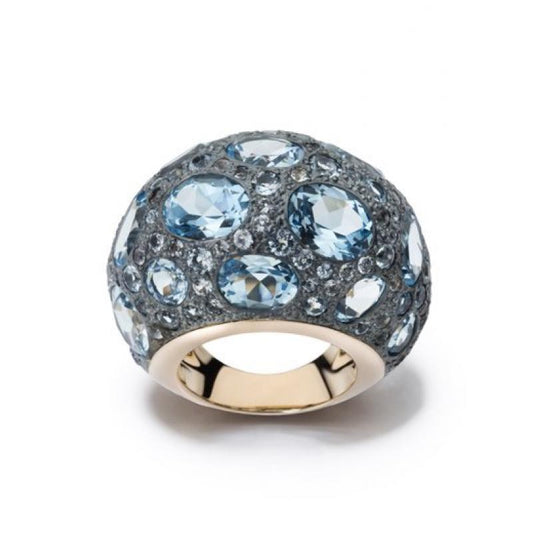 Anello Pomellato Tabou Topazi azzurri - TUZZA PREZIOSI