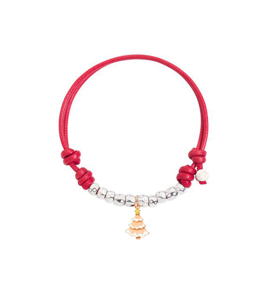 Bracciale Dodo Cordino Rosso Albero di Natale